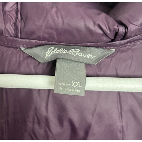 Eddie Bauer EB550 Women’s XXL Luna Peak Hooded Down Puffer Parka Jacket - Purple - Picture 7 of 10